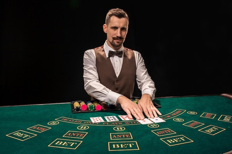 Live casino table with multi-camera feed